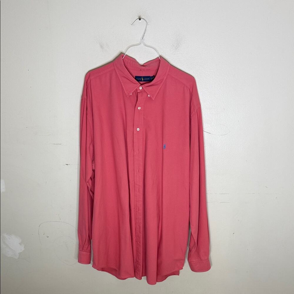 Ralph Lauren Men's Coral Button-Down Shirt Size 3XLT